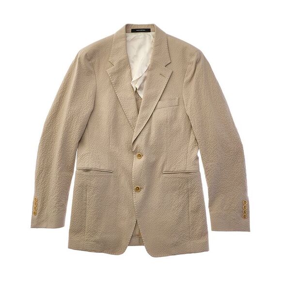 Todd Snyder MensSeersucker Sutton Suit Jacket Tan
